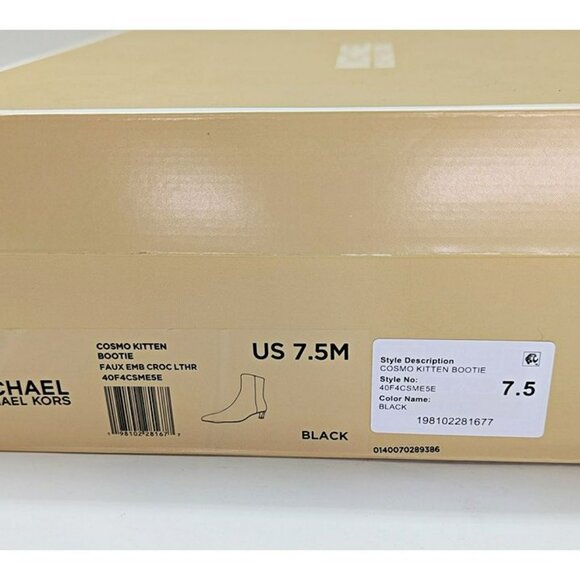 Michael Kors Women's Cosmo Croc-Embossed Kitten Heel Booties Size 7.5 MSRP $175 - Picture 12 of 12